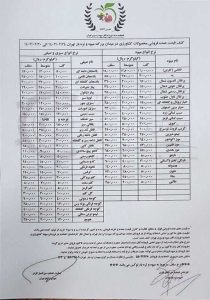 قیمت عمده میوه و سبزی‌جات اعلام شد+جدول