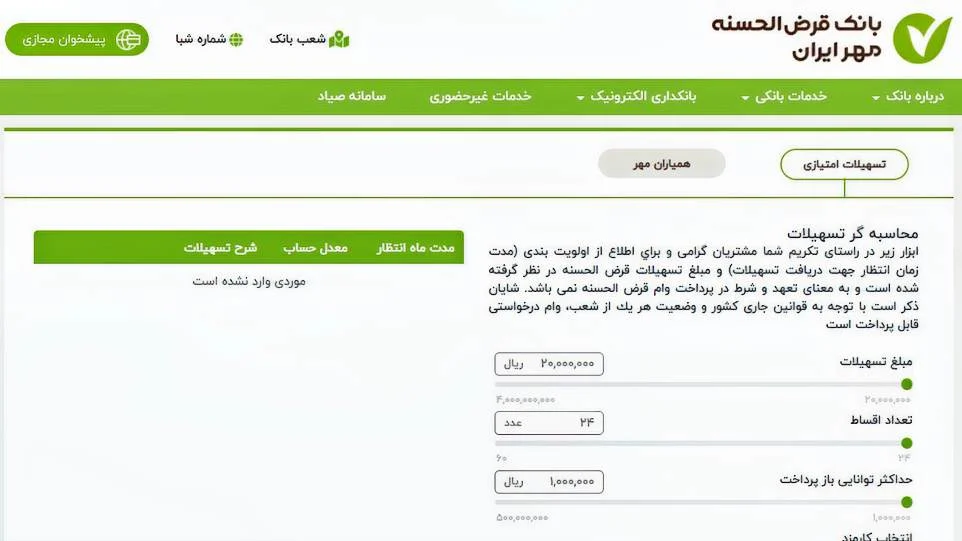 انواع وام بانک مهر ایران