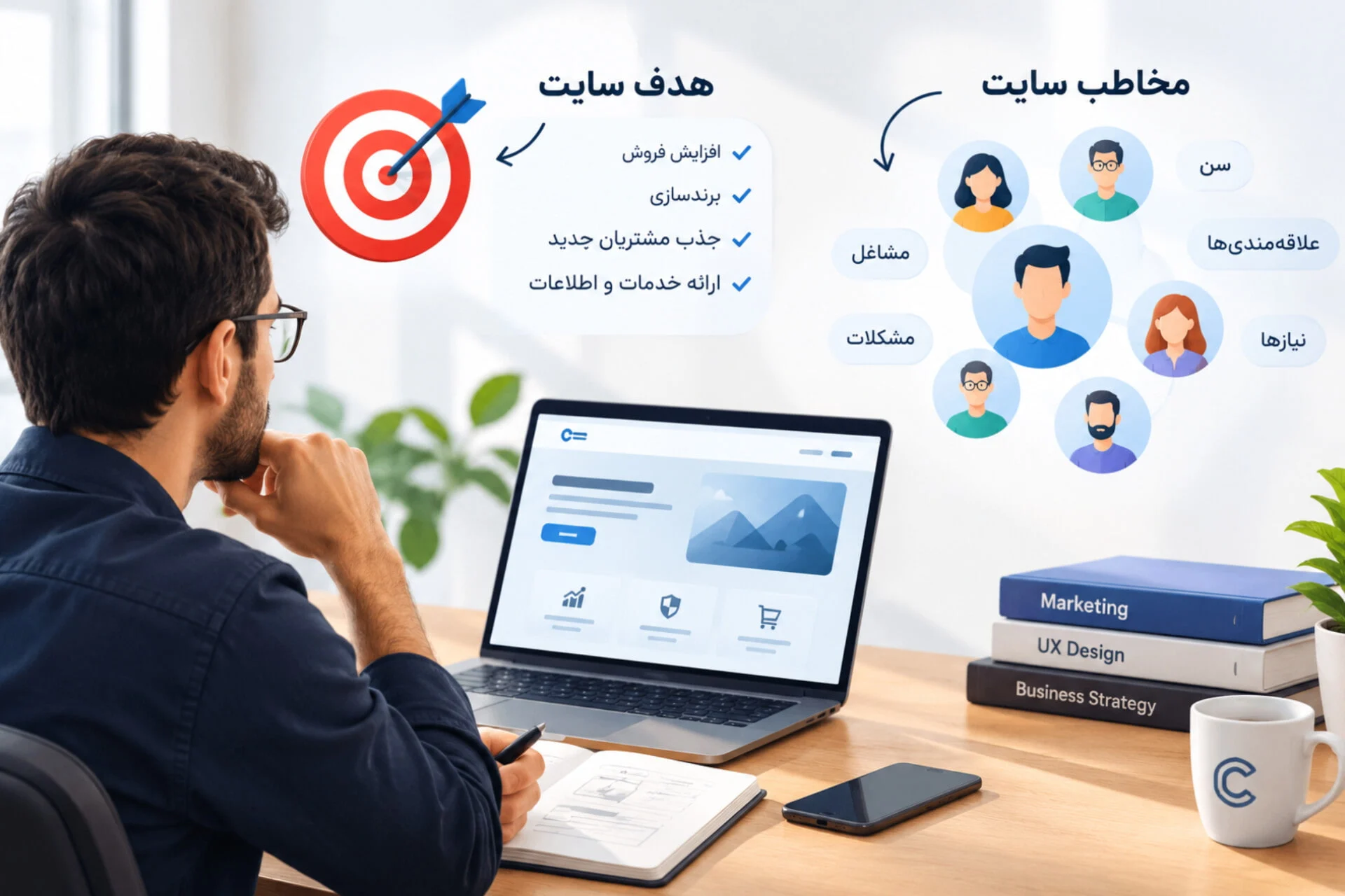 طراحی | طراحی سایت هدف سایت و مخاطب خود را مشخص کنید